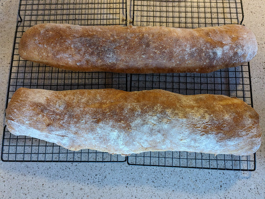 Ciabatta and cornbread for Thursday, Jan 23